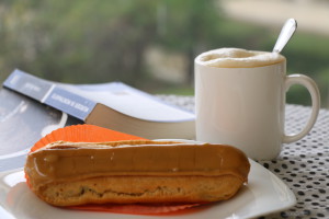 reading with an eclair