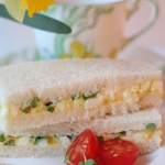 egg and cress tea sandwiches