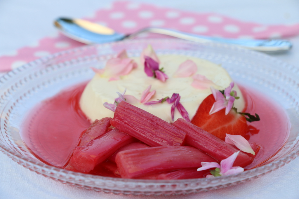 lovely rhubarb panna cotta