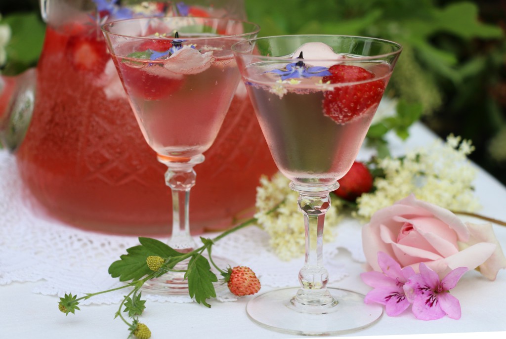 Elderflower Rose Gin cocktail