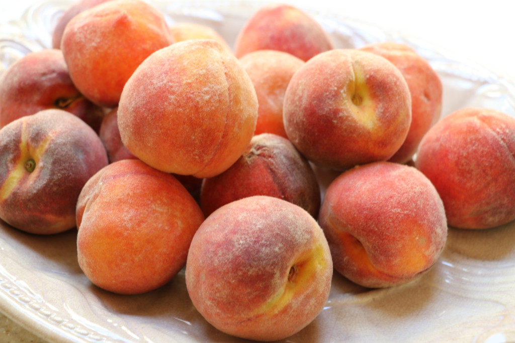 fuzzy Carolina peaches