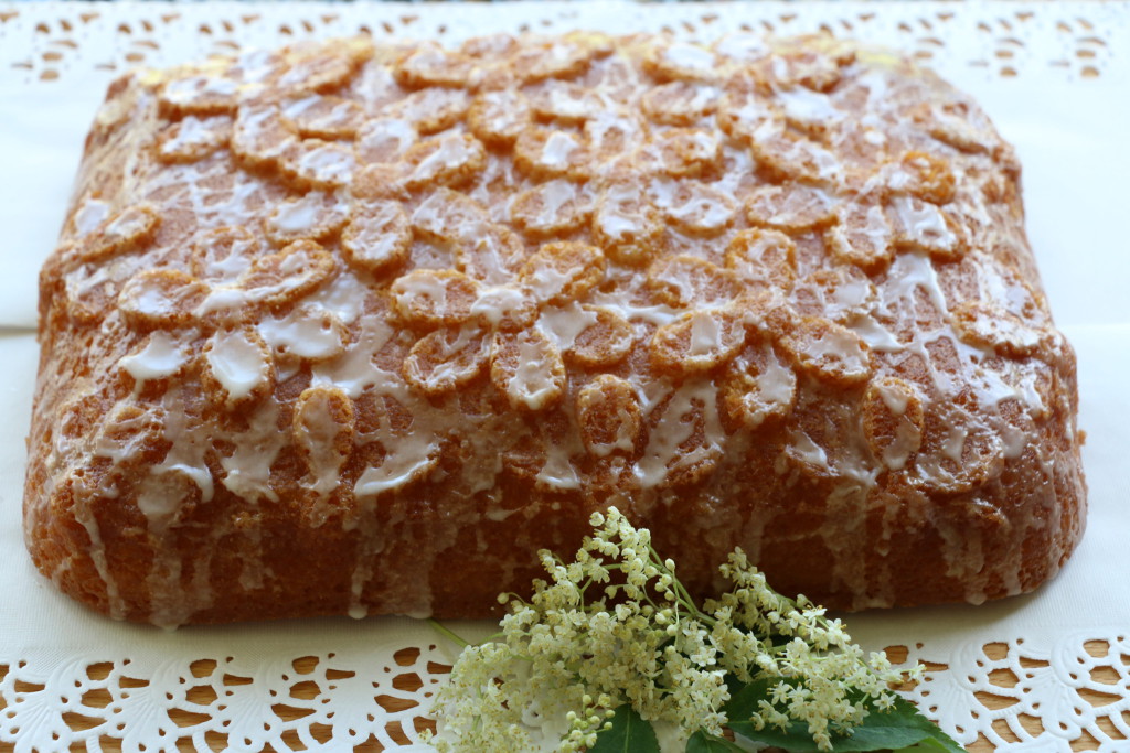 lemon elderflower drizzle