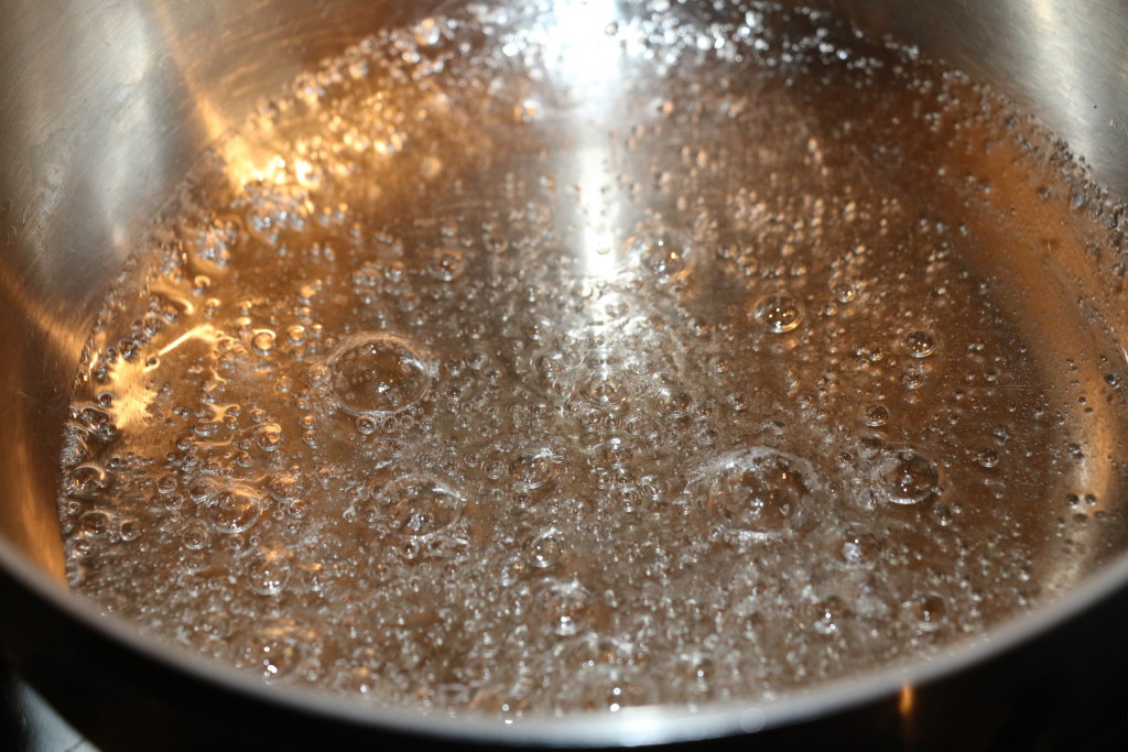 boiling a clear syrup
