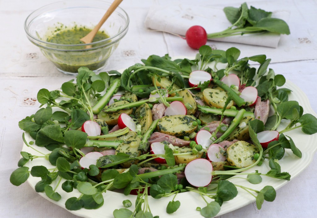 Crumbs on the Table Salad of New Potatoes with Wild Garlic and Spring Vegetables CN