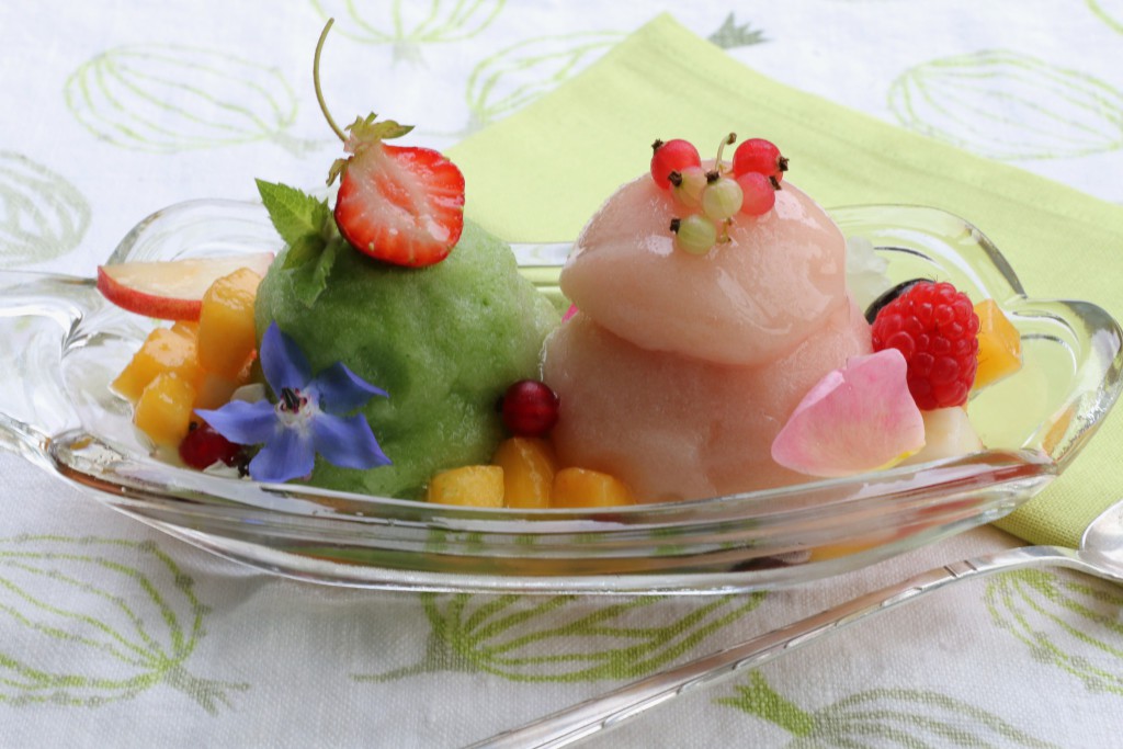 CrumbsontheTableCucumberSorbet&WhitePeachSorbetwithSummerFruitsCN